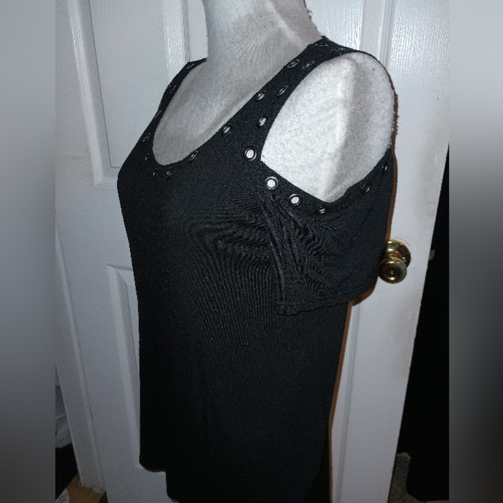 Black Studded Women's Top